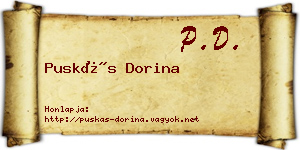 Puskás Dorina névjegykártya