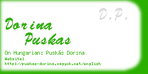 dorina puskas business card