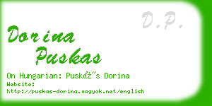 dorina puskas business card